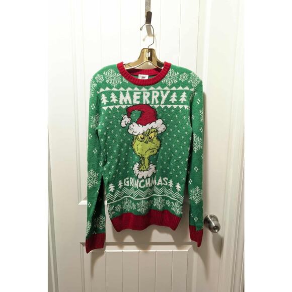 Women's Merry Grinchmas Ugly Christmas Sweater Size XS The Grinch Holiday - Picture 1 of 7
